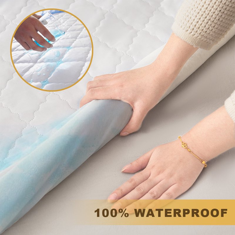 Waterproof Mattress Protector King - 76x80 Inch, Breathable & Stain-Resistant