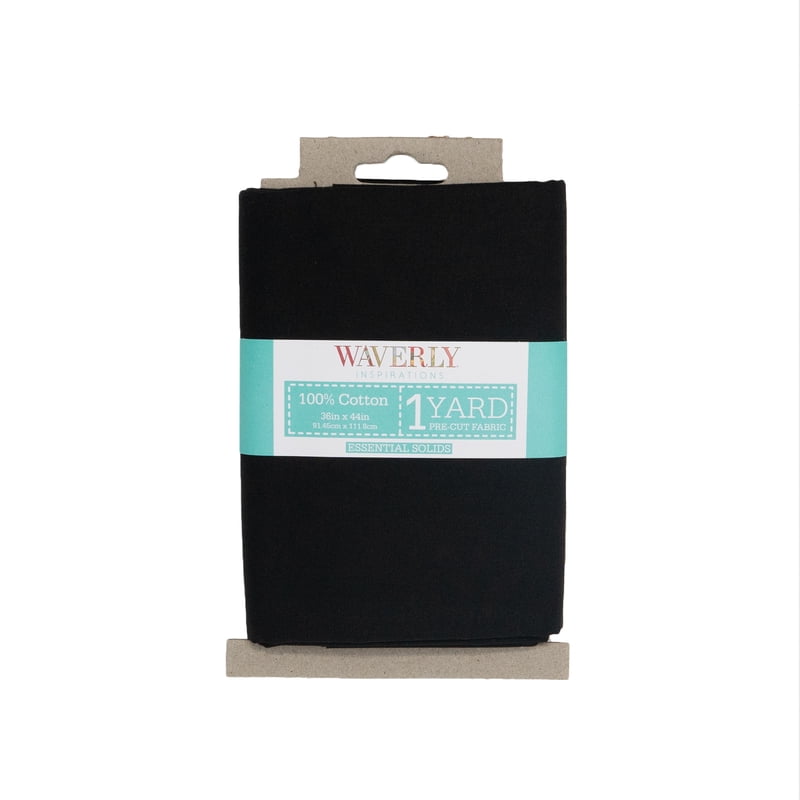 Black Cotton Fabric 1 Yard Pack - Precut Quilting & Sewing Material