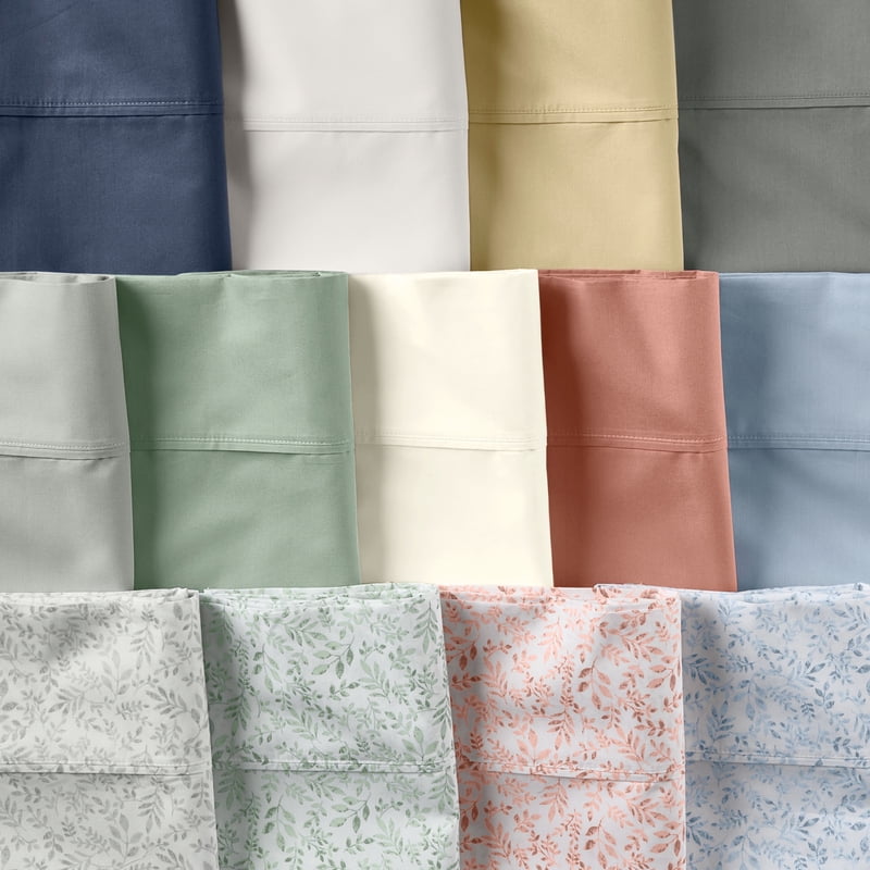 Better Homes & Gardens Arctic White King Cotton Pillowcases - 300-Thread-Count Percale, Set of 2