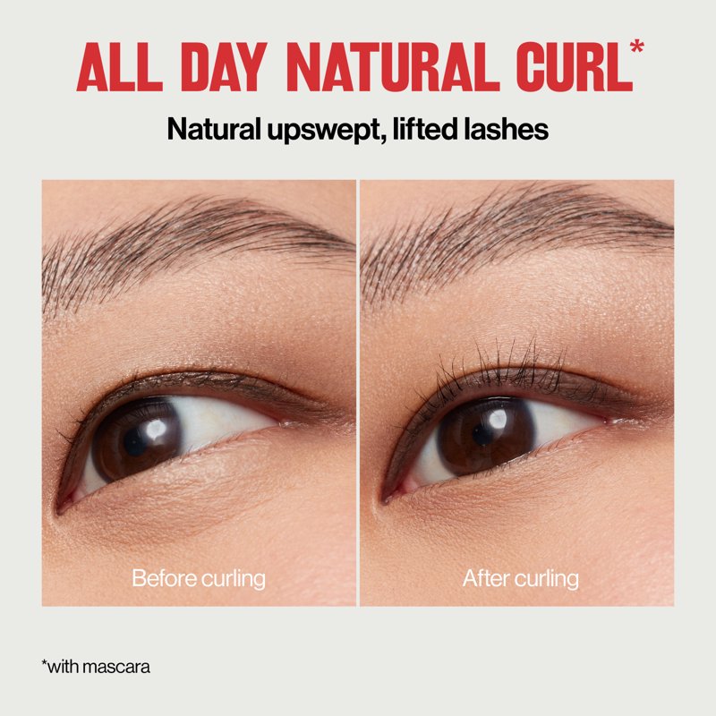 Natural Curl Eyelash Curler with No-Slip Finger Grips