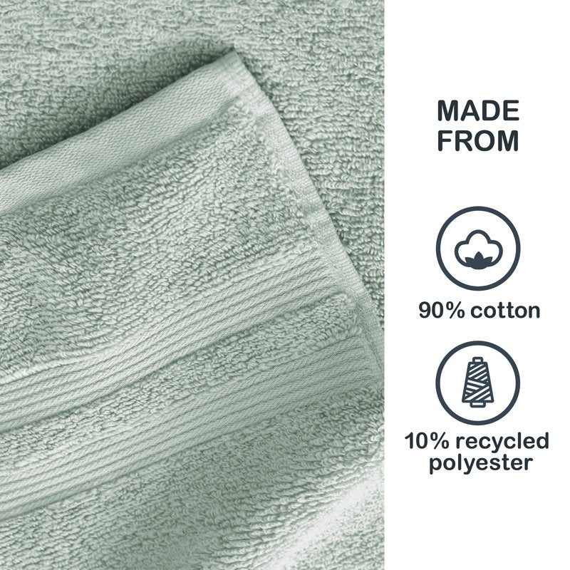 Soft Sea Bath Sheet - 90% Cotton & Recycled Polyester, Oversized 30x62 Inches