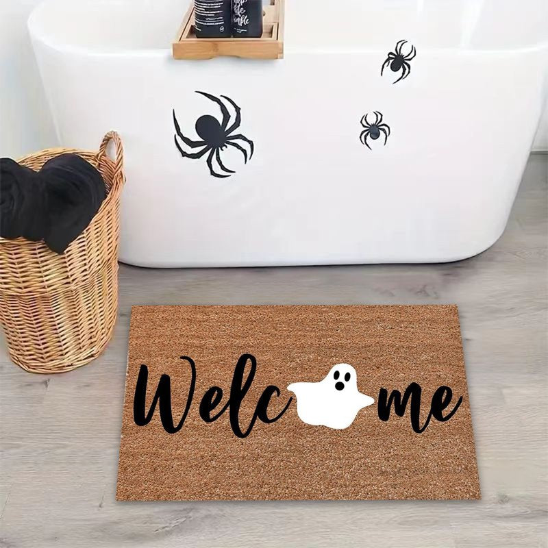 Halloween Specter Door Mat 23.6x15.3in Absorbent Skidproof Entryway Rug - Ghost Design, Machine Washable, by MPOISVA (Variation 02_Ghost Mat 40x60)