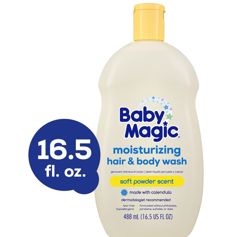 Gentle Tear-Free Baby Hair & Body Wash - 2 Pack, Soft Powder Scent, 16.5 oz