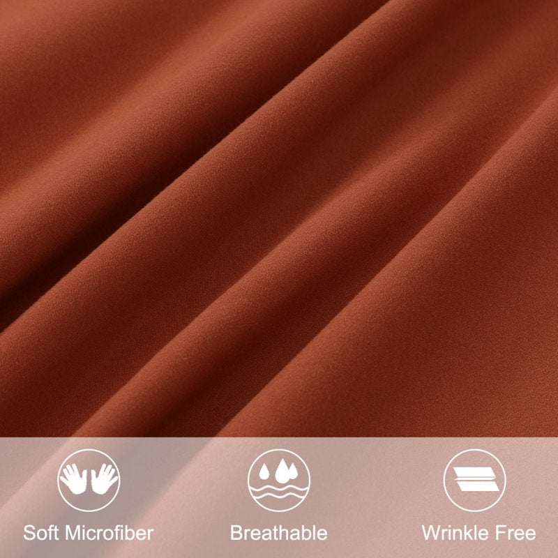 Microfiber Body Pillow Cover 20x54 Inches - Orange Solid Bedding