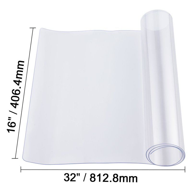 Clear PVC Desk Protector - 16 x 32 Inch, 1.5 mm Thickness
