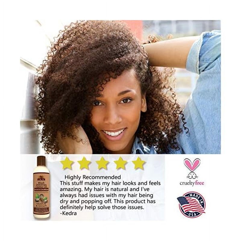 Jamaican Black Castor Oil Leave-In Conditioner for Frizz Control & Shine