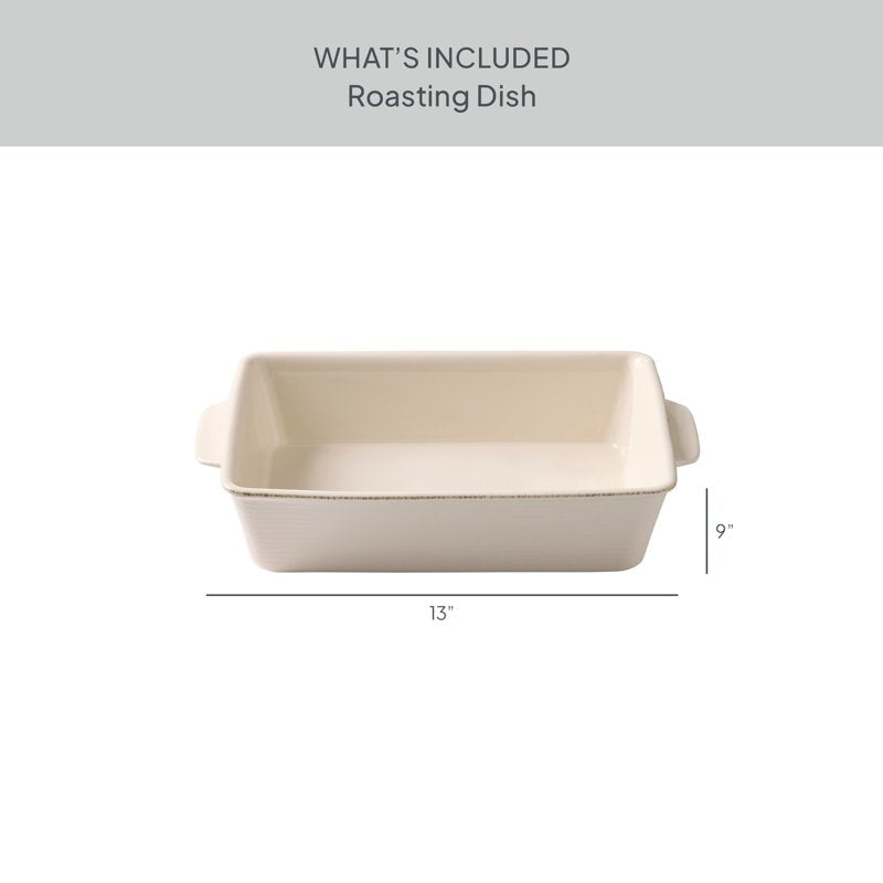 9" x 13" Cream Stoneware Baking Dish - Artisan Collection