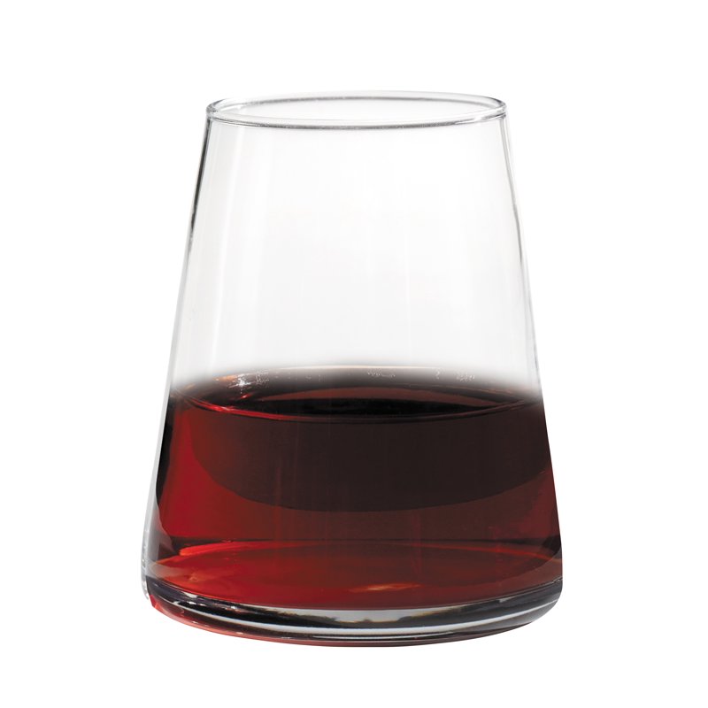 17 oz Clear Flared Stemless Wine Glass Set - 2 Pack