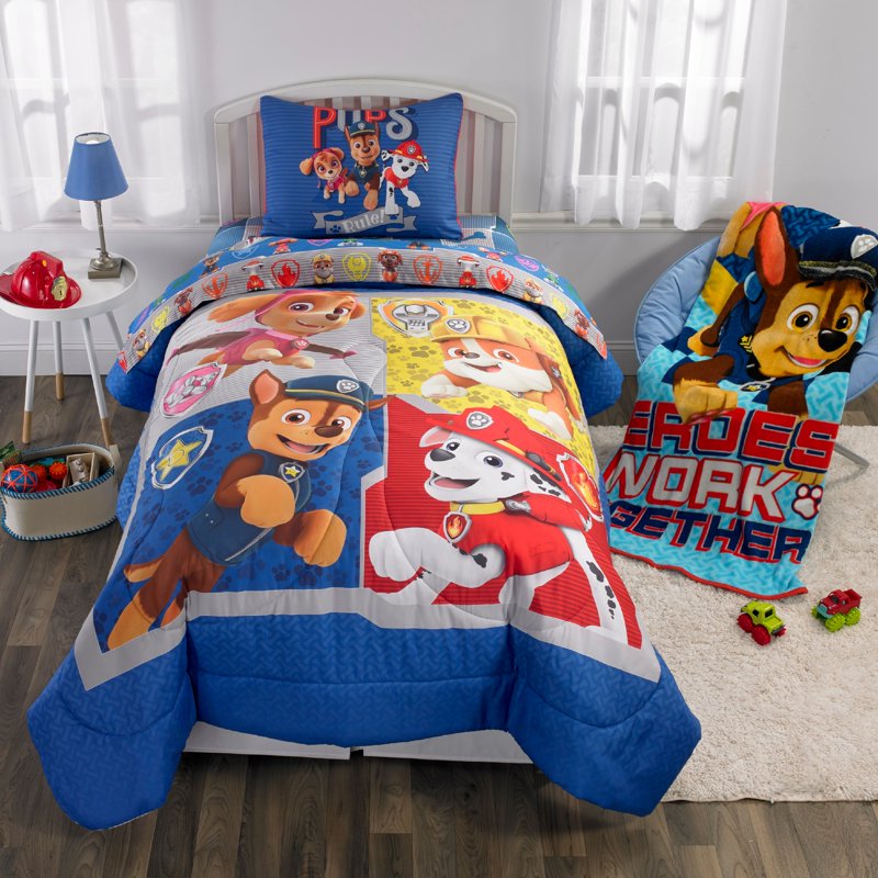 Kids Chase Plush Pillow Buddy - Soft Paw Patrol Bedtime Toy, Blue