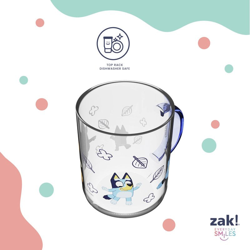 15.5 oz Glass Kaya Mug - Fun Design with Bluey Handle