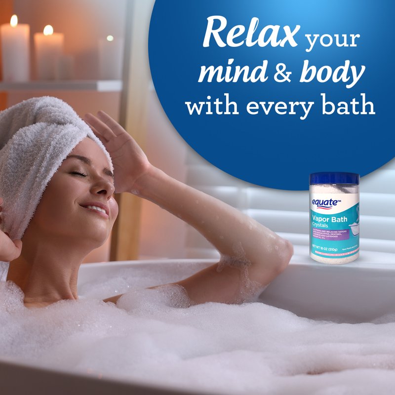 Vapor Bath Crystals with Eucalyptus & Lavender - 18 oz