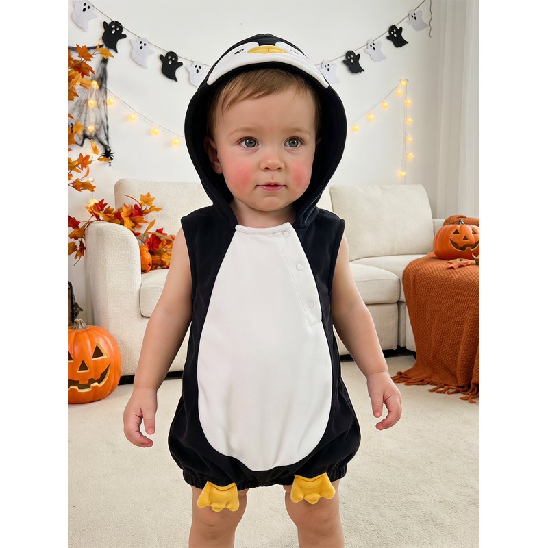 Toddler Baby Penguin Costume - Black, 0-6 Months Animal Cosplay Outfit