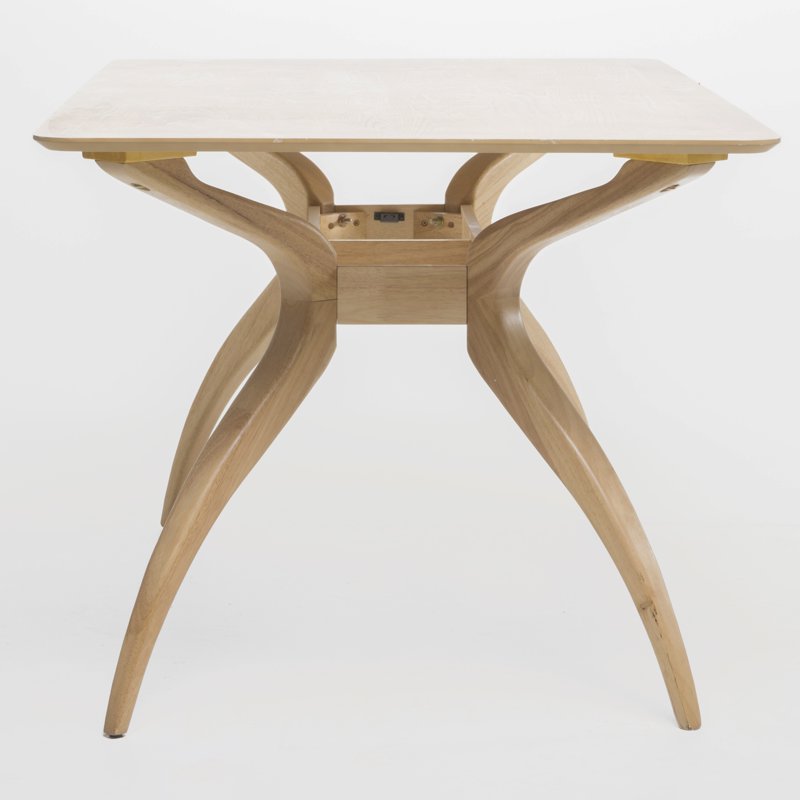 Mid Century Modern 5-Piece Dining Set - Natural Oak & Dark Grey