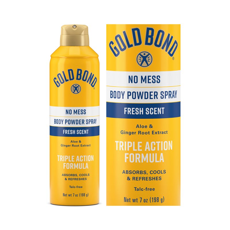 Talc-Free Body Powder Spray - Fresh Scent - 7 oz - 4 Pack