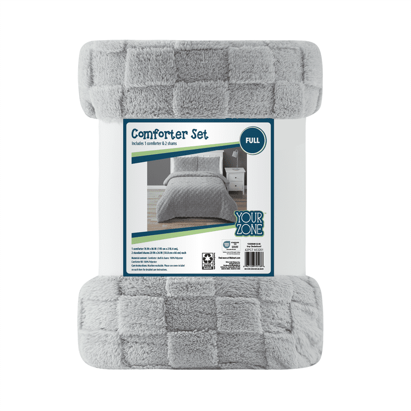 Glow-in-the-Dark Unicorn Comforter Set - Gray 3-Piece Kids Bedding Twin/Full