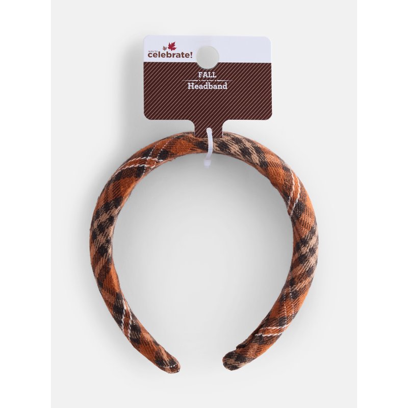 Women's Plaid Headband - Brown Autumn Fashion Accessory - Way To Celebrate