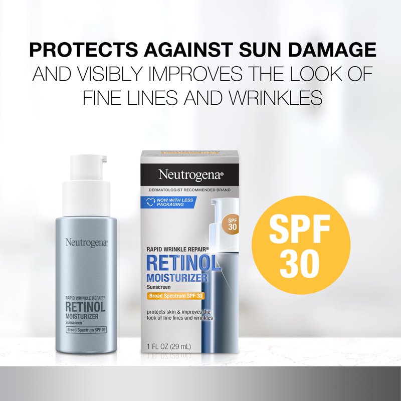 Rapid Wrinkle Repair Moisturizer Set with SPF 30 & Retinol - 1 oz