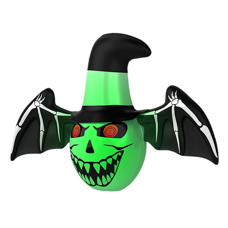 Halloween Inflatable Bat Yard Decor with Lighted Effects - 24x40 Inch Spooky Outdoor Ornament