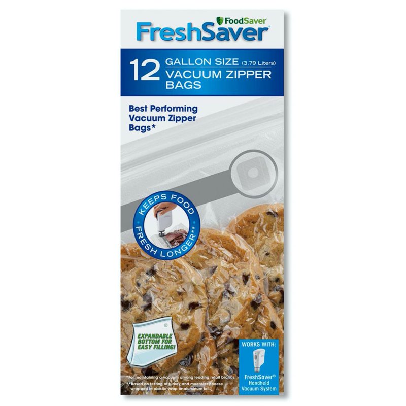 1 Gallon Zipper Bags - 24 Pack, Reusable Food Storage Bags
