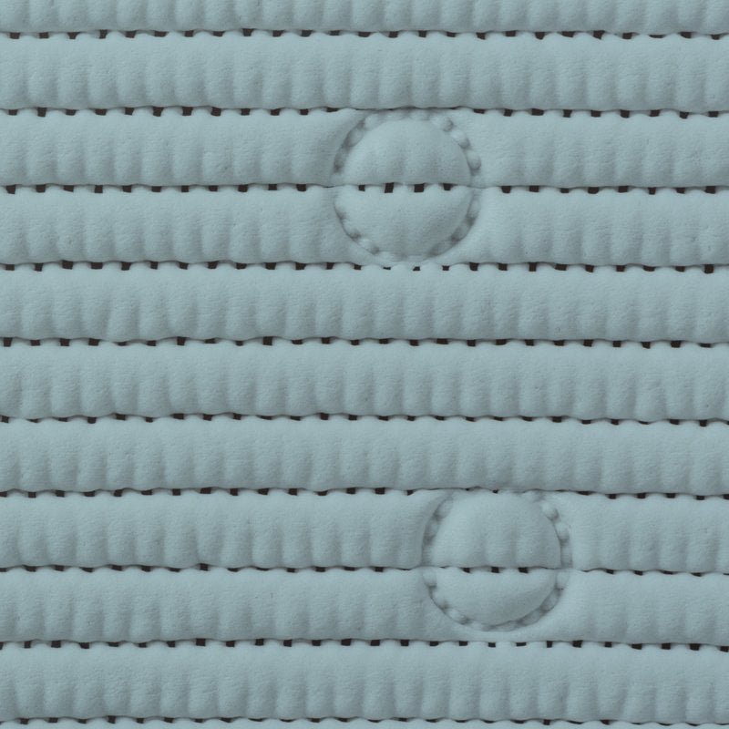 Sky Blue Cushioned Bathtub Mat with Suction Cups - 17 x 36 Inches - 2 Pack