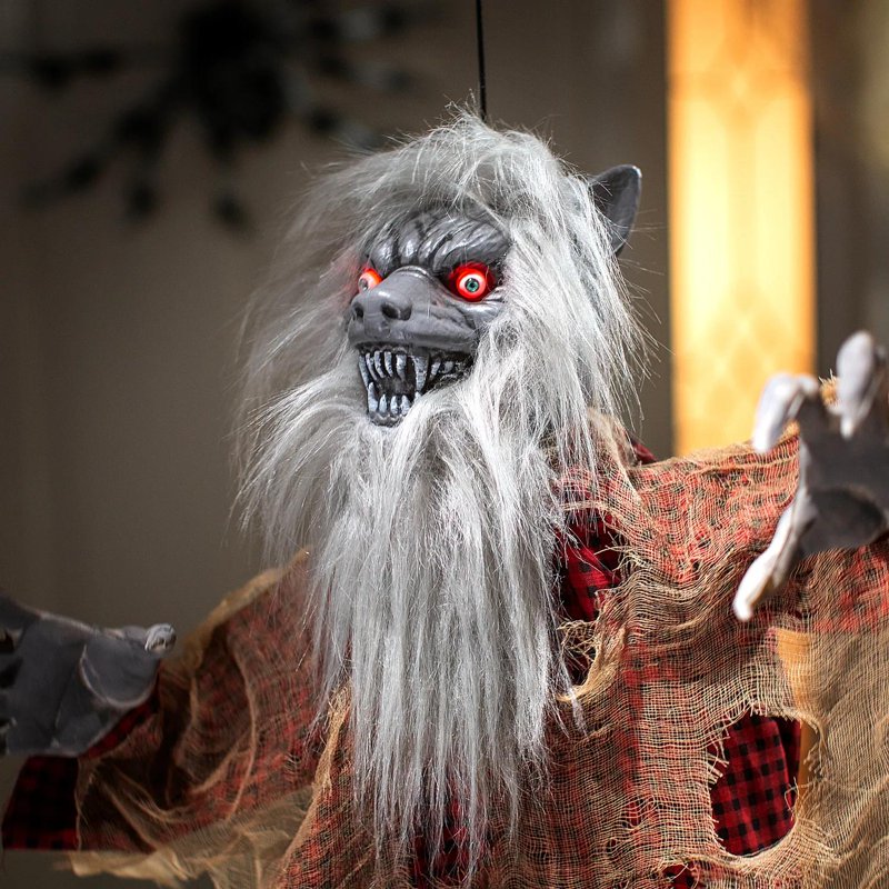 Hanging Tattered Werewolf Halloween Decoration - 31.5 x 47.25 Inches