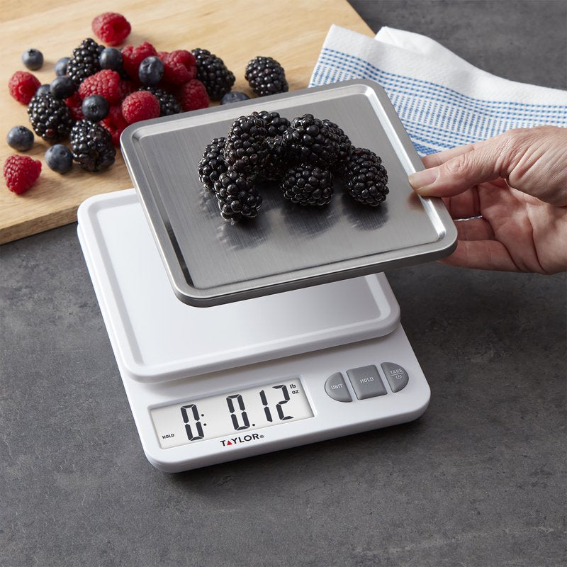 Digital Kitchen Scale with Stainless Steel Tray - 11lb Capacity