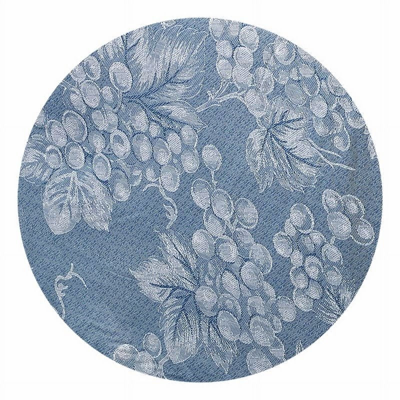 Grapevine Vinyl Tablecloth - Blue 60" x 120" Rectangle