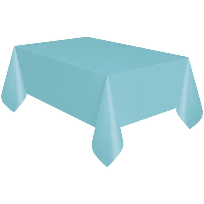 Teal Rectangular Plastic Table Covers - 3 Count, 4 Pack
