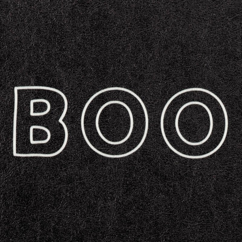 Halloween Boo Gold Framed Art Print 12x12 Antique Paper Wall Decor