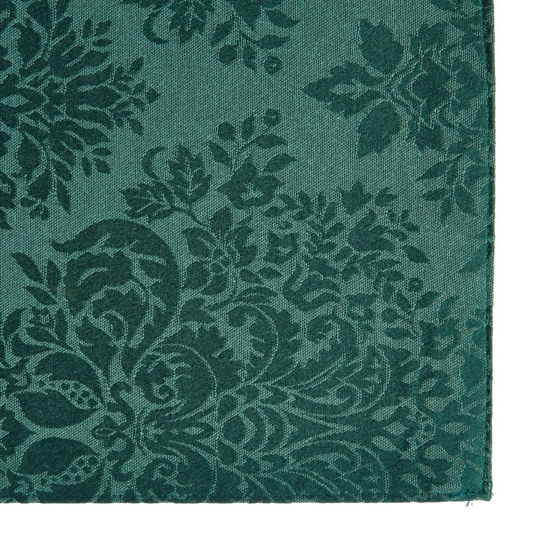 Lexington Damask Table Runner - 15" x 90" - Green, Stain Resistant