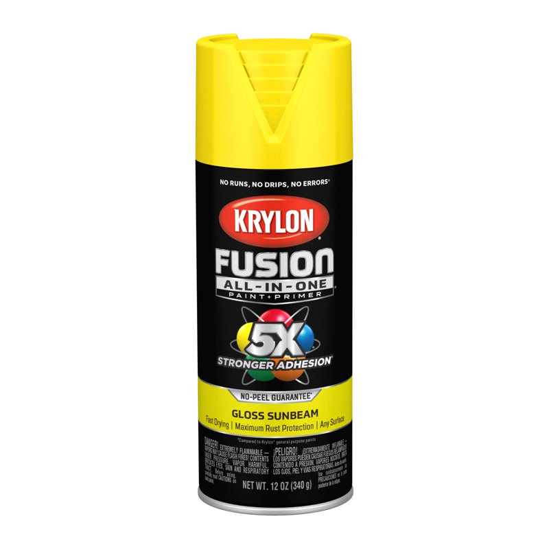 Krylon Fusion All-In-One Gloss Spray Paint - Sunbeam, 6 Pack, 12 oz