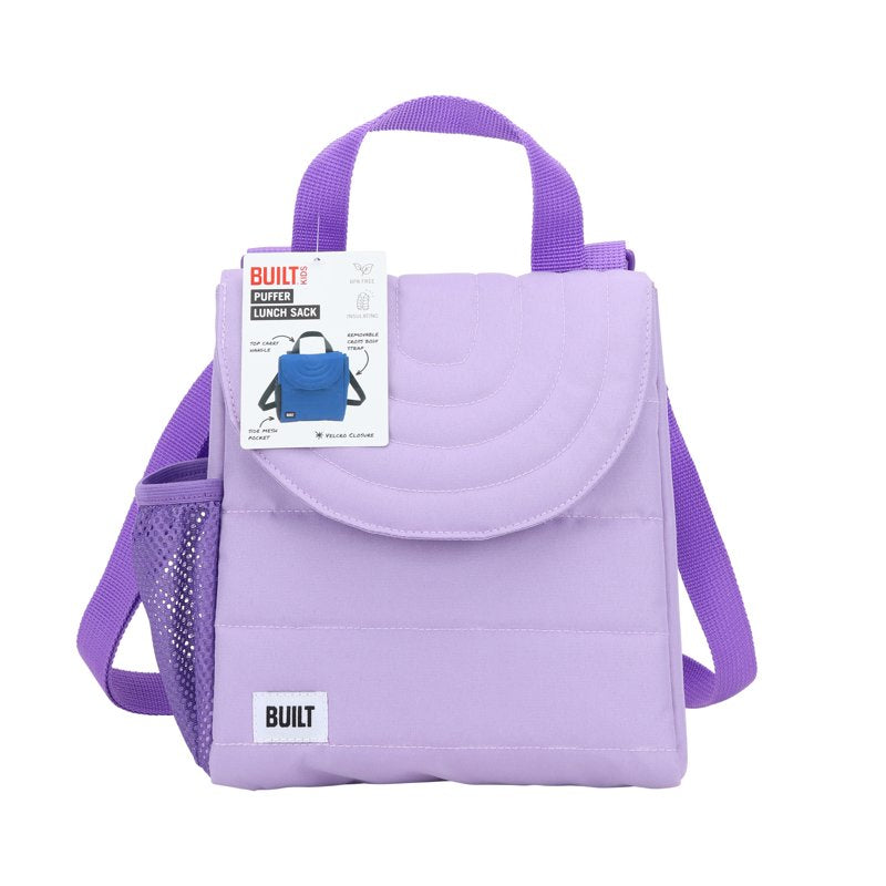 Insulated Kids Lunch Box Puffer Bag - Purple
