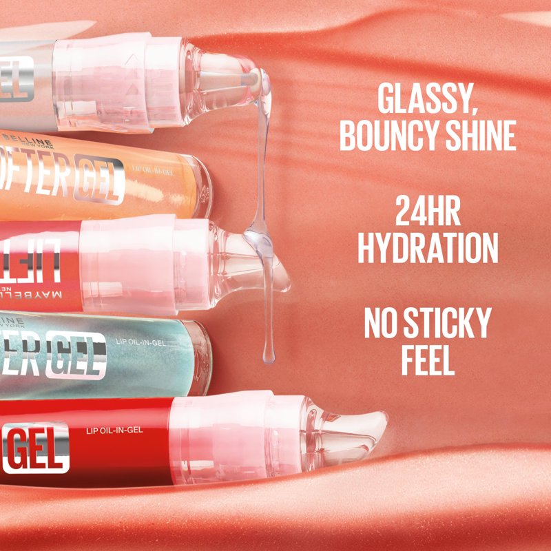 Hydrating Oil-in-Gel Lip Gloss with Hyaluronic Acid - Long-Lasting Shine