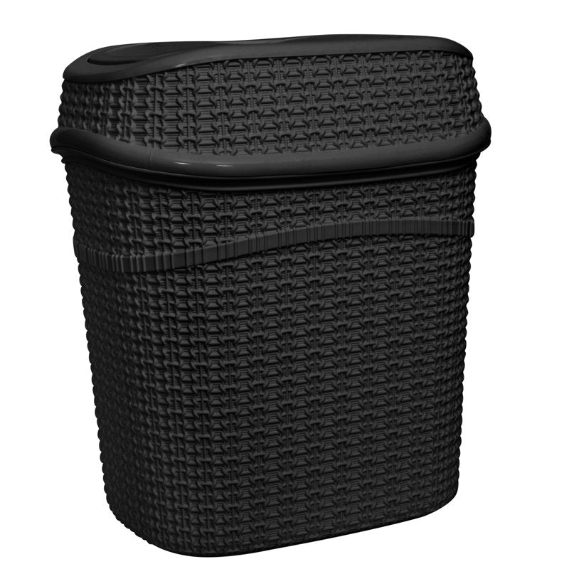 Sailor Knot Swing Top Trash Can - 2.5 Gallon - Matte Black