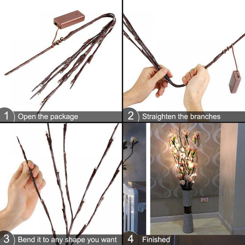 30-Inch LED Lighted Branch Vase Decoration Pink - Bendable Fairy Lights for Home & Events