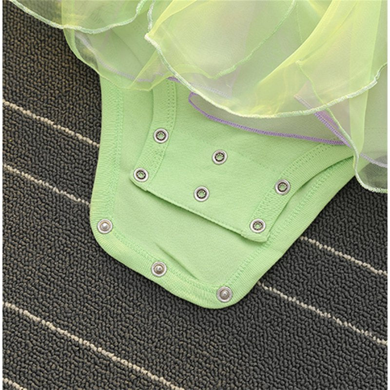 Light Green Infant Baby Girl Princess Dress Up Romper Tutu Dress with Headband - 12-18 Months