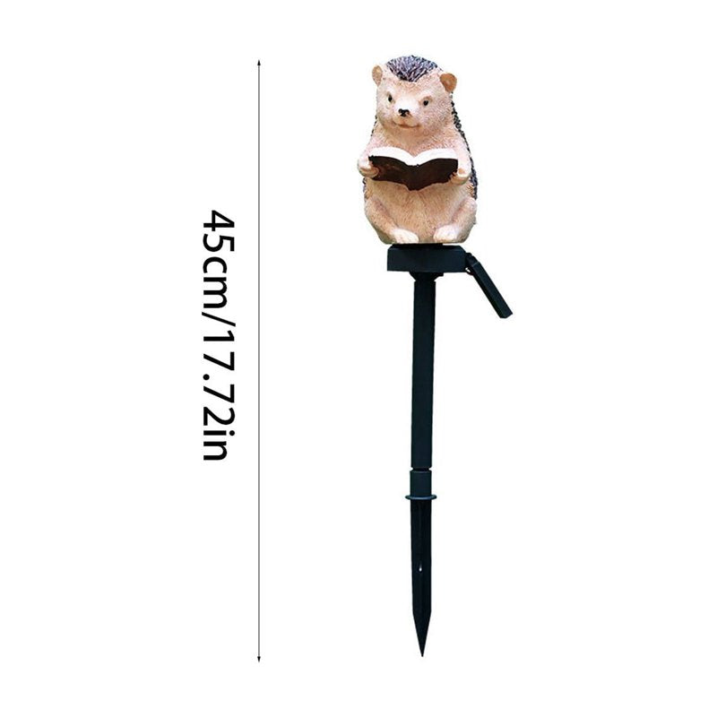 Solar Hedgehog Garden Stake Light - Outdoor Resin Animal Lamp, Waterproof, Ambient Lighting, Variation K
