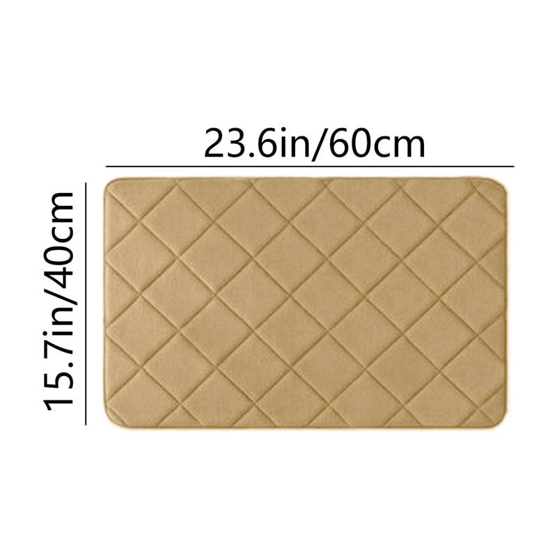 Extra Soft Yellow Bathroom Rug - Absorbent, Quick Dry, Machine Washable