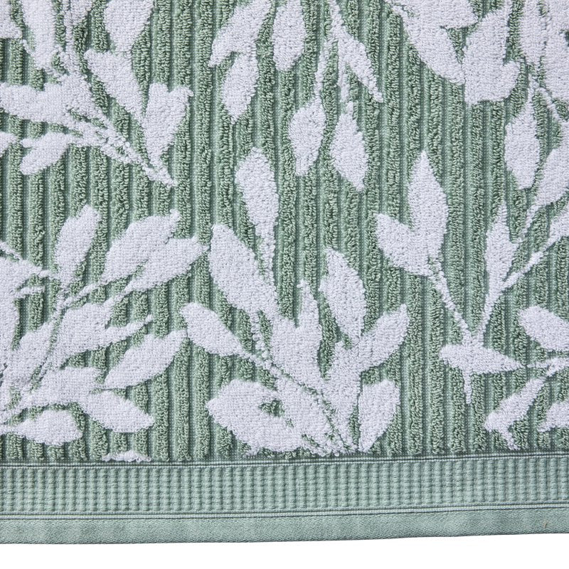 Better Homes & Gardens Signature Soft Floral Bath Towel - Green River/Arctic White - 30x56