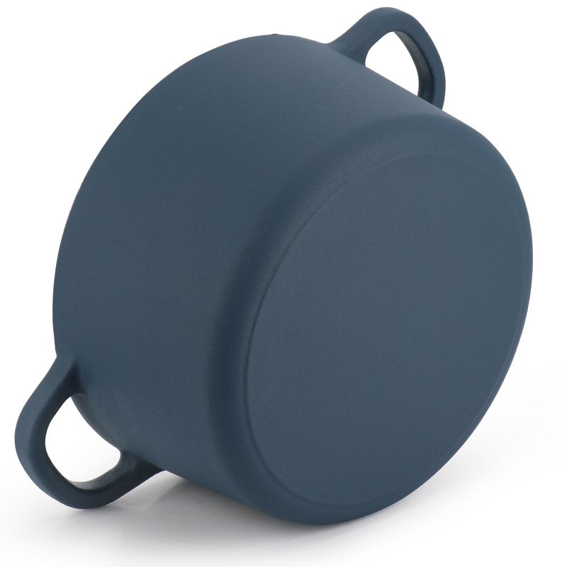 7 Quart Enameled Cast Iron Dutch Oven - Matte Navy Blue