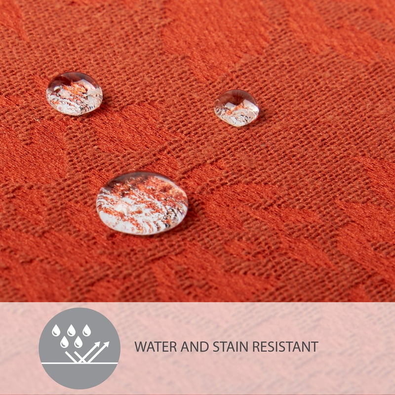 Damask Tablecloth - Stain Resistant, 70" Round - Rust
