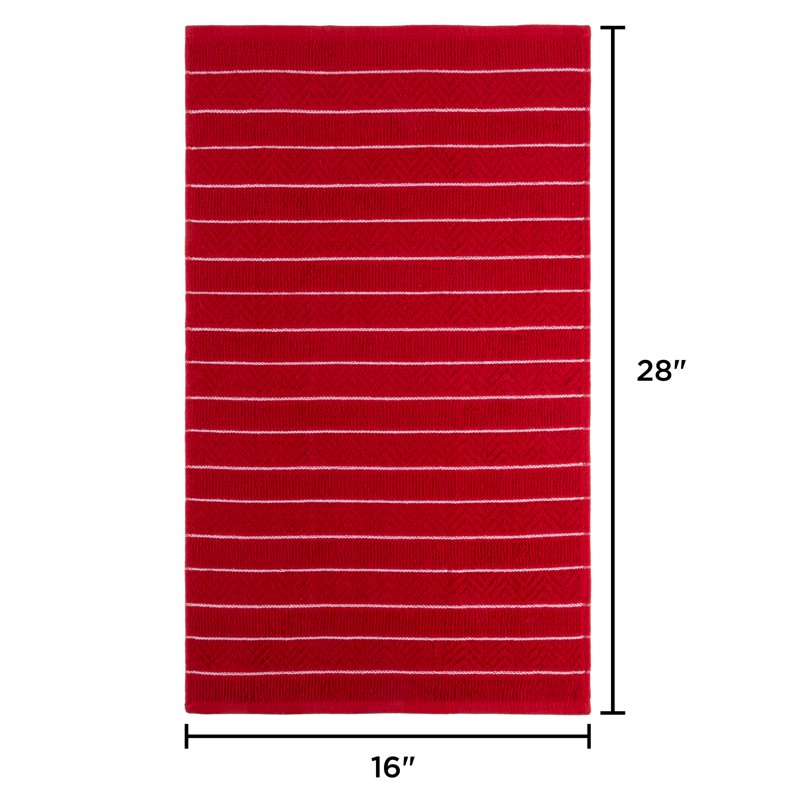 100% Cotton Kitchen Towels Set - Bright Chevron Pattern, 8 Pack