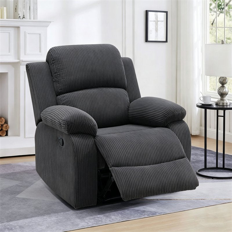 Manual Recliner Chair - Plush Armchair for Living Room & Bedroom