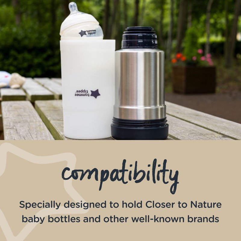 Portable Baby Bottle and Food Warmer - Stainless Steel Flask