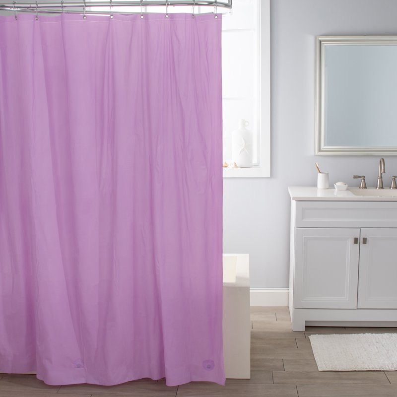 Premium PVC Shower Curtain Liner 70x72 Inches Mildew-Resistant Lilac Bathroom Accessory