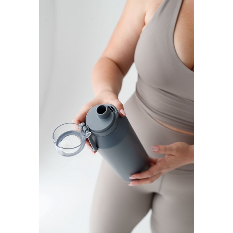 40oz Stainless Steel Water Bottle with Locking Lid - Gray