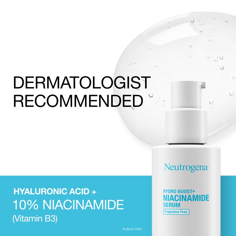 10% Niacinamide Face Serum with Hyaluronic Acid for Hydrated, Even Skin Tone