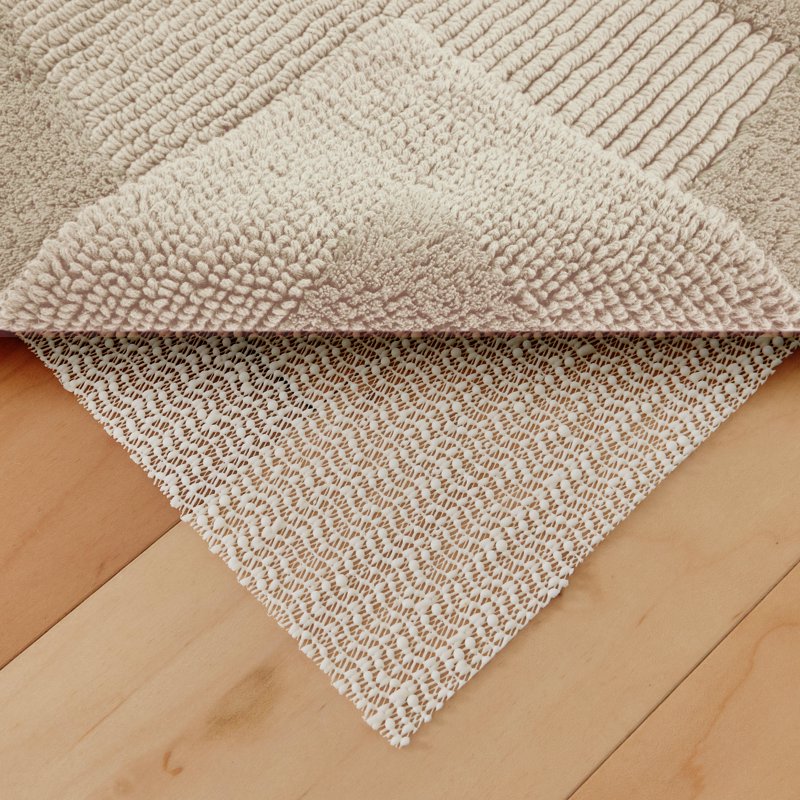 Hotel Style Beige Egyptian Cotton Bath Runner 24 x 60 Inches - Non-Skid Backing