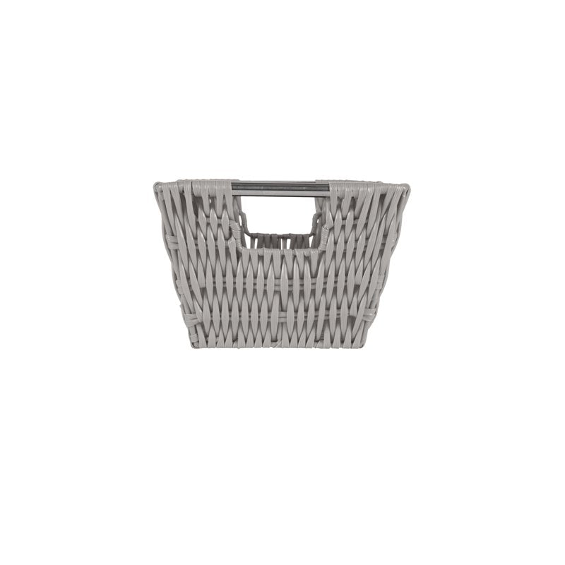 Simplify Small Rattan Storage Basket - Grey & Silver Variations