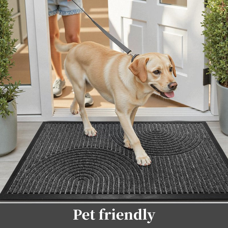 Outdoor Welcome Mat 24x35 Inch Non Slip Rubber Entry Rug with Arch Design - Gray Variation of THIS listing